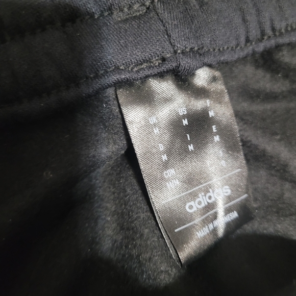Adidas Black Jogger Pants Size M Sweatpants With Pockets And Logo - Picture 2 of 5